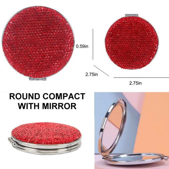 NWT Sparkling Crystal Rhinestone Bling Red Stocking Stuffers Makeup Brus… - Picture 11 of 14